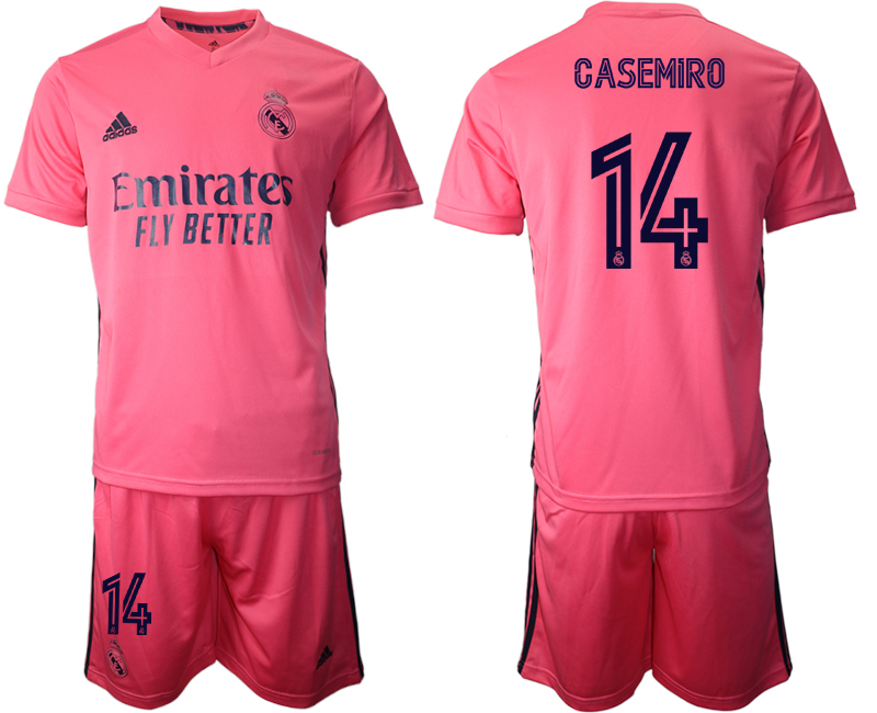 Men 2020-2021 club Real Madrid away #14 pink Soccer Jerseys->real madrid jersey->Soccer Club Jersey